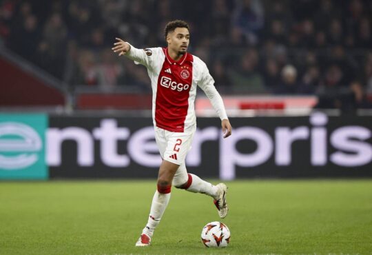 AMSTERDAM - Devyne Rensch of Ajax during the UEFA Europa League match between AFC Ajax Amsterdam and SS Lazio Roma at the Johan Cruijff ArenA on Dec. 12, 2024 in Amsterdam, Netherlands. ANP Hollandse Hoogte MAURICE VAN STEEN UEFA Europa League 2024/25 League Phase MD6 2024/25 xVIxANPxSportx/xMauricexvanxSteenxIVx 515566945 originalFilename: 515566945.jpg