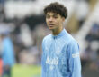 Manchester, England, 26th December 2024. Max Alleyne of Manchester City during the Premier League match at the Etihad Stadium, Manchester. Picture credit should read: Andrew Yates / Sportimage EDITORIAL USE ONLY. No use with unauthorised audio, video, data, fixture lists, club/league logos or live services. Online in-match use limited to 120 images, no video emulation. No use in betting, games or single club/league/player publications. SPI_122_AY_MAN_CITY_EVERTON SPI-3550-0122