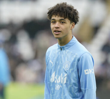 Manchester, England, 26th December 2024. Max Alleyne of Manchester City during the Premier League match at the Etihad Stadium, Manchester. Picture credit should read: Andrew Yates / Sportimage EDITORIAL USE ONLY. No use with unauthorised audio, video, data, fixture lists, club/league logos or live services. Online in-match use limited to 120 images, no video emulation. No use in betting, games or single club/league/player publications. SPI_122_AY_MAN_CITY_EVERTON SPI-3550-0122