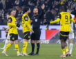 Frankfurt, Germany, January 17st 2025: A debate between Daniel Schlager referee, Emre Can 23 Dortmund and Serhou Guirassy 9 Dortmund during the 1.Bundesliga football match between Eintracht Frankfurt and Borussia Dortmund at Deutsche Bank Park in Frankfurt, Germany Philipp Kresnik Philipp Kresnik / SPP PUBLICATIONxNOTxINxBRAxMEX Copyright: xPhilippxKresnikx/xSPPx spp-en-PhKrSp-_KRE1990-Verbessert-RR