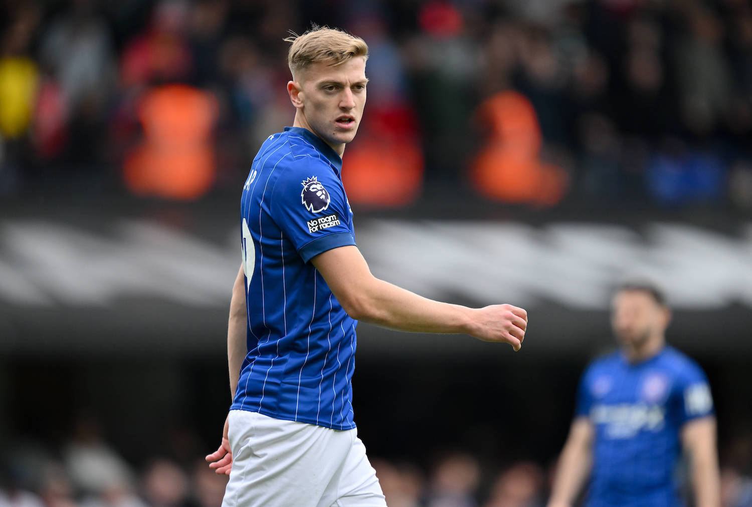 Football - 2024 / 2025 Premier League - Ipswich Town - Portman Road - 20th April 2025. Ipswich Town s Liam Delap. COLORSPORT / Ashley Western PUBLICATIONxNOTxINxUK