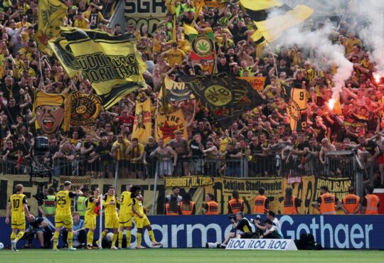 Fans und Mannschaft