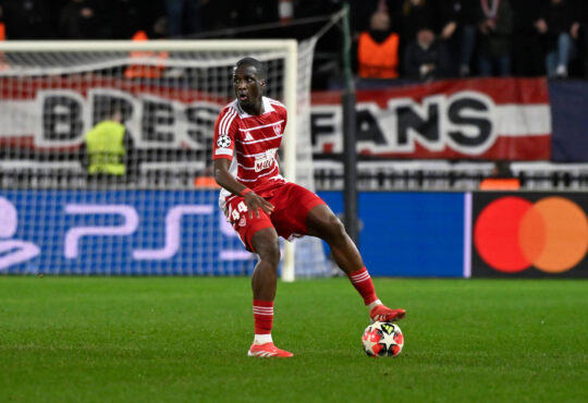FOOTBALL : Brest vs Real Madrid - Ligue des Champions - 29/01/2025 Soumaila Coulibaly 44 - Brest during the UEFA Champions League match between Stade Brestois 29 and Real Madrid CF at Stade de Roudourou on January 29 , 2025 in Guingamp, France. Photo by Dante Badano / PsnewZ - GuingampFrance PUBLICATIONxNOTxINxFRAxBEL Copyright: xDantexBadanox
