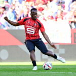 FOOTBALL : Rennes vs Auxerre - Ligue 1 - 06/04/2025 Arnaud Kalimuendo 9 - Rennes warms up prior to the Ligue 1 match between Stade Rennais FC and AJ Auxerre at Roazhon Park on April 06, 2025 in Rennes, France. Photo by Dante Badano / PsnewZ - RennesFrance PUBLICATIONxNOTxINxFRAxBEL Copyright: xDantexBadanox