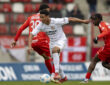 Regionalliga Nordost: FC Rot-Weiﬂ Erfurt vs. BFC Dynamo Erfurt 29.03.2025 Bennedikt Samuel Lutz W¸stenhagen 22 BFC Dynamo gegen Jeremiaha Maluze 30 FC Rot-Weiﬂ Erfurt links und Gaoussou Dabo 25 FC Rot-Weiﬂ Erfurt rechts Regionalliga Nordost: FC Rot-Weiﬂ Erfurt vs. BFC Dynamo Steigerwaldstadion Erfurt 29.03.2025 *** Regionalliga Nordost FC Rot Weiﬂ Erfurt vs BFC Dynamo Erfurt 29 03 2025 Bennedikt Samuel Lutz W¸stenhagen 22 BFC Dynamo vs Jeremiaha Maluze 30 FC Rot Weiﬂ Erfurt left and Gaoussou Dabo 25 FC Rot Weiﬂ Erfurt right Regionalliga Nordost FC Rot Weiﬂ Erfurt vs BFC Dynamo Steigerwaldstadion Erfurt 29 03 2025 Copyright: xBEAUTIFULxSPORTS/Duehringx