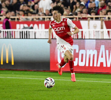 Football : AS Monaco VS Olympique Lyonnais - 10/05/2025 - Ligue 1 Mcdonald s L AS Monaco affronte l Olympique Lyonnais dans le cadre de la 33e journ√ e de Ligue 1 Mcdonald s. Maghnes Akliouche ASM MonacoMonaco PUBLICATIONxNOTxINxFRAxBEL Copyright: xWilliamxCannarellax