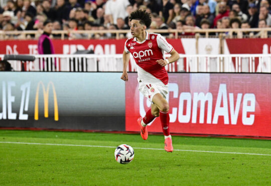 Football : AS Monaco VS Olympique Lyonnais - 10/05/2025 - Ligue 1 Mcdonald s L AS Monaco affronte l Olympique Lyonnais dans le cadre de la 33e journ√ e de Ligue 1 Mcdonald s. Maghnes Akliouche ASM MonacoMonaco PUBLICATIONxNOTxINxFRAxBEL Copyright: xWilliamxCannarellax
