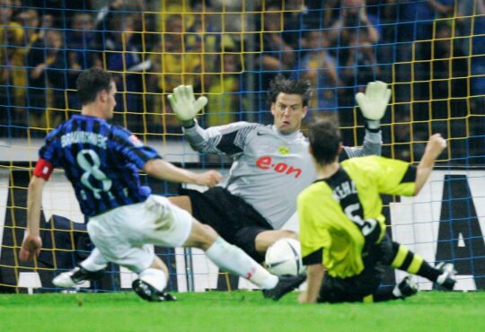 Roman Weidenfeller, Sebastian Kehl, 2005 DFB-Pokal bei Eintracht Braunschweig