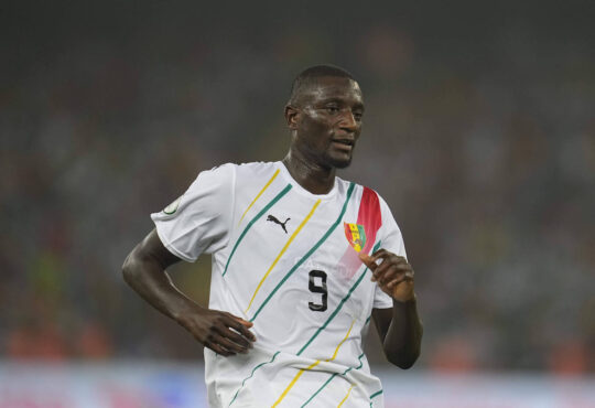 African Cup of Nations Round of 16: Equatorial Guinea vs Guinea 2024 January 28 2024: Serhou Yadaly Guirassy Guinea looks on during a African Cup of Nations Round of 16 game, Equatorial Guinea vs Guinea , at Alassane Ouattara Stadium, Abidjan, Ivory Coast. Kim Price/CSM Credit Image: ¬ Kim Price/Cal Media Abidjan Abidjan Ivory Coast EDITORIAL USE ONLY Copyright: xx ZUMA-20240128_zma_c04_147.jpg KimxPricex csmphotothree228452