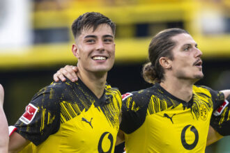 Aarón Anselmino und Marcel Sabitzer