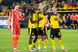 Gregor Kobel, Serhou Guirassy, Nico Schlotterbeck und Julian Ryerson
