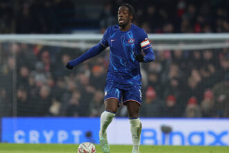 London, England, 11th January 2025. Axel Disasi of Chelsea during the FA Cup match at Stamford Bridge, London. Picture credit should read: Paul Terry / Sportimage EDITORIAL USE ONLY. No use with unauthorised audio, video, data, fixture lists, club/league logos or live services. Online in-match use limited to 120 images, no video emulation. No use in betting, games or single club/league/player publications. SPI_080_PT_Chelsea_Morecambe SPI-3587-0079