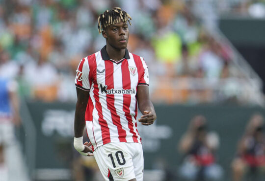 ESP: Real Betis - Athletic Club. La Liga EA Sports. Date 3 Nico Williams of Athletic Club during the La Liga EA Sports match between Real Betis and Athletic Club played at La Cartuja Stadium on August 31, 2025 in Sevilla, Spain. kpng Copyright: xAntonioxPozox/xPRESSINx AP_250831_BET_ATH_2526_235