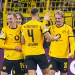Maximilian Beier, Fabio Silva, Nico Schlotterbeck und Julian Brandt