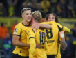01.10.2025, xfanx, Fussball UEFA Champions League, Borussia Dortmund - Athletic Bilbao v.l. der Zweite Torsch¸tze Julian Brandt BVB macht das Tor zum 4:0 f¸r Borussia Dortmund und jubelt mit Nico Schlotterbeck BVB DFL/DFB REGULATIONS PROHIBIT ANY USE OF PHOTOGRAPHS as IMAGE SEQUENCES and/or QUASI-VIDEO Dortmund *** 01 10 2025, xfanx, Football UEFA Champions League, Borussia Dortmund Athletic Bilbao v l the second scorer Julian Brandt BVB scores the goal to make it 4 0 for Borussia Dortmund and cheers with Nico Schlotterbeck BVB DFL DFB REGULATIONS PROHIBIT ANY USE OF PHOTOGRAPHS as IMAGE SEQUENCES and or QUASI VIDEO Dortmund mfan