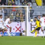 04.10.2025: Fuﬂball: Borussia Dortmund - RB Leipzig, 6. Spieltag im Signal-Iduna-Park. Yan Couto Borussia Dortmund erzielt das Tor zum 1:1. WICHTIGER HINWEIS: Gem‰ﬂ den Vorgaben der DFL und des DFB ist es untersagt, in dem Stadion und/oder vom Spiel angefertigte Fotoaufnahmen in Form von Sequenzbildern und/oder video‰hnlichen Fotostrecken zu verwerten bzw. verwerten zu lassen. *** 04 10 2025 Football Borussia Dortmund RB Leipzig, Matchday 6 at Signal Iduna Park Yan Couto Borussia Dortmund scores the goal to make it 1 1 IMPORTANT NOTE In accordance with the regulations of the DFL and the DFB, it is prohibited to use or have used photographs taken in the stadium and / or of the match in the form of sequential images and / or video-like photo series Copyright: xDavidxInderliedx