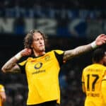 Torjubel nach Tor zum 1:4 Fabio Silva Borussia Dortmund, 21 DEN, FC Kopenhagen vs. Borussia Dortmund, Fussball, UEFA Champions League, Spieltag 3, Spielzeit 2025/2026, 21.10.2025 DEN, FC Kopenhagen vs. Borussia Dortmund, Fussball, UEFA Champions League, Spieltag 3, Spielzeit 2025/2026, 21.10.2025 Kopenhagen *** Goal celebration after scoring 1 4 Fabio Silva Borussia Dortmund, 21 DEN, FC Copenhagen vs Borussia Dortmund, Football, UEFA Champions League, Matchday 3, 2025 2026 season, 21 10 2025 DEN, FC Copenhagen vs Borussia Dortmund, Football, UEFA Champions League, Matchday 3, 2025 2026 season, 21 10 2025 Copenhagen Copyright: xEibner-Pressefoto/MarcelxvonxFehrnx EP_MFN