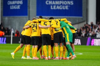 Spielerkreis Borussia Dortmund DEN, FC Kopenhagen vs. Borussia Dortmund, Fussball, UEFA Champions League, Spieltag 3, Spielzeit 2025/2026, 21.10.2025 DEN, FC Kopenhagen vs. Borussia Dortmund, Fussball, UEFA Champions League, Spieltag 3, Spielzeit 2025/2026, 21.10.2025 Kopenhagen *** Player group Borussia Dortmund DEN, FC Copenhagen vs Borussia Dortmund, Football, UEFA Champions League, Matchday 3, 2025 2026 season, 21 10 2025 DEN, FC Copenhagen vs Borussia Dortmund, Football, UEFA Champions League, Matchday 3, 2025 2026 season, 21 10 2025 Copenhagen Copyright: xEibner-Pressefoto/MarcelxvonxFehrnx EP_MFN