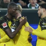 Serhou Guirassy, Julian Brandt und Ramy Bensebaini