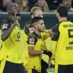 Serhou Guirassy, Julian Brandt, Yan Couto und Ramy Bensebaini