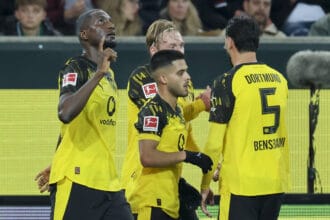 Serhou Guirassy, Julian Brandt, Yan Couto und Ramy Bensebaini