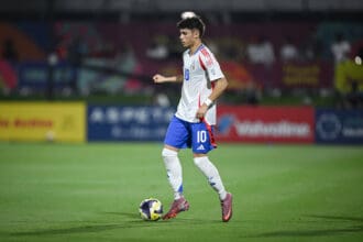 Fussball, Junioren U 17 WM 2025 Vorrunde 03.11.2025 Gruppe A Katar - Italien Samuele Inacio Italien / Borussia Dortmund am Ball *** Football, Juniors U 17 World Cup 2025 Preliminary round 03 11 2025 Group A Qatar Italy Samuele Inacio Italy Borussia Dortmund on the ball