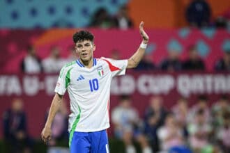 Fussball, Junioren U 17 WM 2025 in Doha / Katar Vorrunde 03.11.2025 Gruppe A Katar - Italien Samuele Inacio Italien / Borussia Dortmund *** Football, Junior U 17 World Cup 2025 in Doha Qatar Preliminary round 03 11 2025 Group A Qatar Italy Samuele Inacio Italy Borussia Dortmund