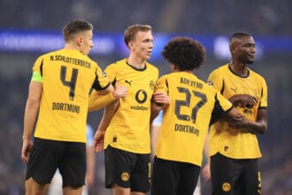 Nico Schlotterbeck, Maximilian Beier, Karim Adeyemi und Serhou Guirassy