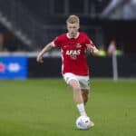 ALKMAAR , 07-12-2025 , AFAS Stadium , season 2025 / 2026 , Dutch Eredivisie football . match between AZ and Go Ahead Eagles, final result 2-2, Picture shows AZ player Kees Smit AZ - Go Ahead Eagles PUBLICATIONxNOTxINxNED x32411254x Copyright: