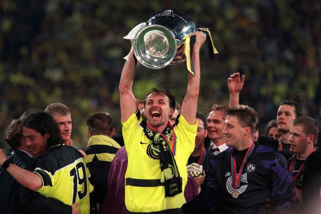 Jürgen Kohler 1997 Stefan Klos Paulo Sousa Lars Ricken Teddy de Beer