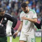 Algeria v Democratic Republic of the Congo - AFCON 2025 RABAT, MOROCCO - JANUARY 6: Rami Bensebaini of Algeria gets injured during the 35th Africa Cup of Nations AFCON 2025 round of 16 match between Algeria and the Democratic Republic of the Congo at the Moulay Hassan Stadium in Rabat, Morocco on January 6, 2026. Abu Adem Muhammed / Anadolu Rabat Morocco. Editorial use only. Please get in touch for any other usage. PUBLICATIONxNOTxINxTURxUSAxCANxUKxJPNxITAxFRAxAUSxESPxBELxKORxRSAxHKGxNZL Copyright: x2026xAnadoluxAbuxAdemxMuhammedx