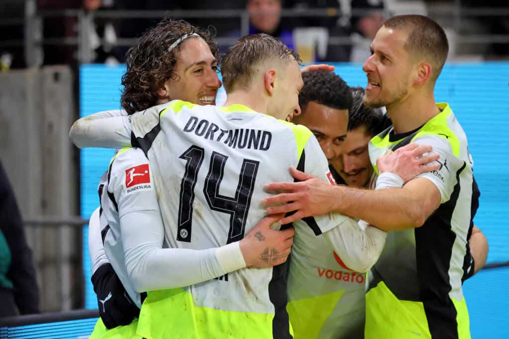 Fabio Silva, Maximilian Beier, Felix Nmecha, Marcel Sabitzer und Waldemar Anton