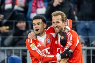 Luis Diaz und Harry Kane