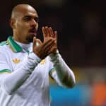 Torino Fc - AS Roma Donyell Malen of AS Roma greets the fans at the end of the Serie A match beetween Torino Fc and AS Roma at Stadio Olimpico on January 21, 2026 in Turin, Italy . Torino Stadio Olimpico Italy Copyright: xMarcoxCanonierox