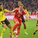 Ramy Bensebaini, Harry Kane, Felix Nmecha und Marcel Sabitzer