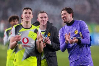 Nico Schlotterbeck, Maximilian Beier und Gregor Kobel