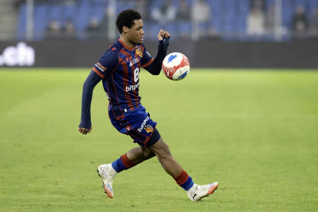 Julien Duranville, FCB, FC Basel - FC Z¸rich, Super League, Fussball, 08.02.2026 *** Julien Duranville, FCB, FC Basel FC Zurich, Super League, Football, 08 02 2026 PUBLICATIONxNOTxINxSUI