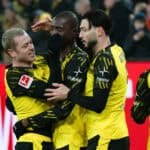 Tor zum 1:0 durch Serhou Guirassy (Borussia Dortmund, 9) Jubel Freude Emotionen Torjubel Julian Ryerson