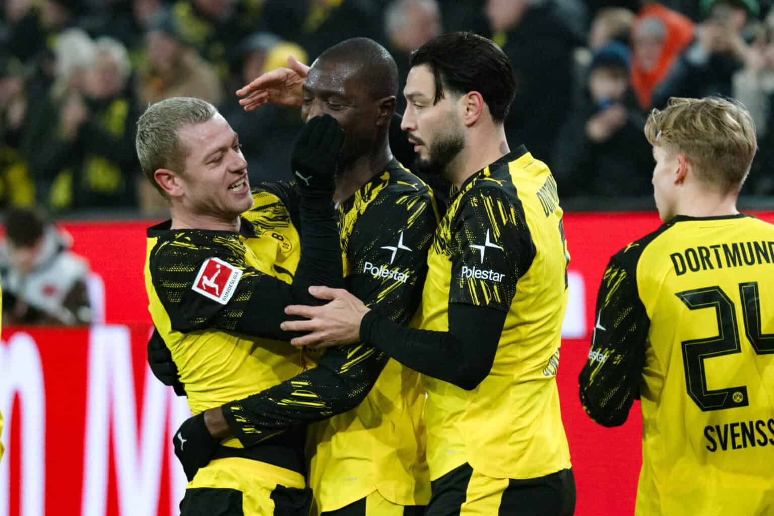 Tor zum 1:0 durch Serhou Guirassy (Borussia Dortmund, 9) Jubel Freude Emotionen Torjubel Julian Ryerson