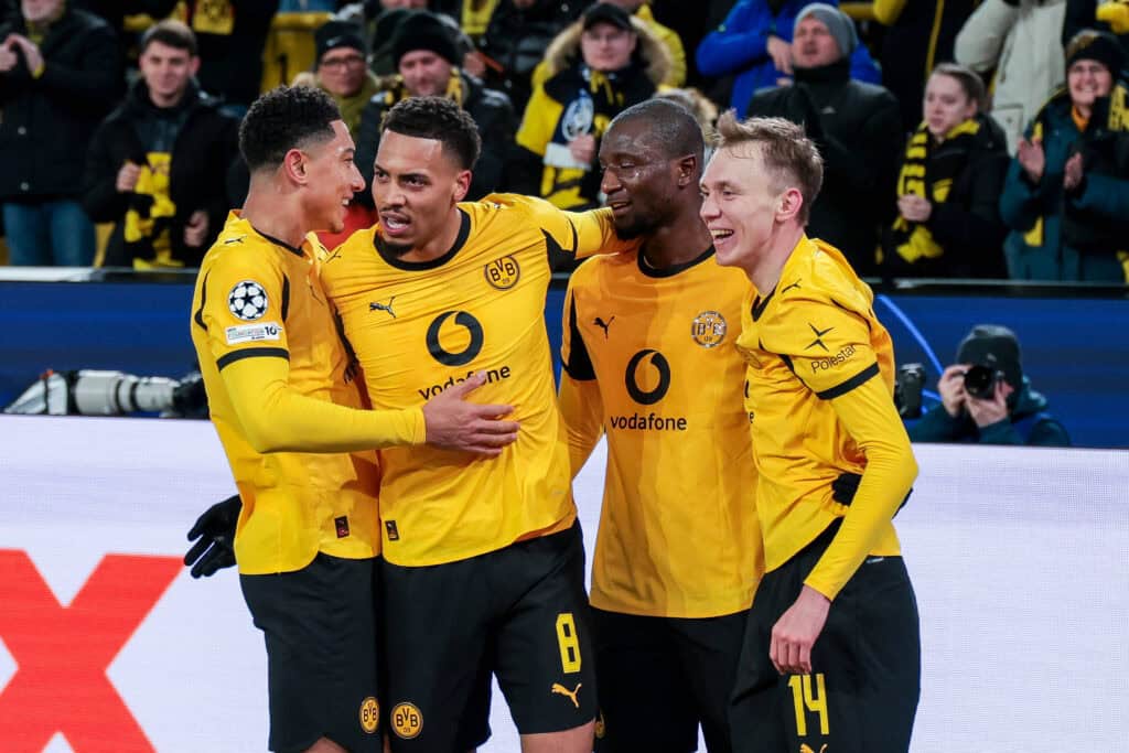 Jobe Bellingham, Felix Nmecha, Serhou Guirassy und Maximilian Beier