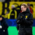 DORTMUND, GERMANY - FEBRUARY 17: Julian Brandt of Borussia Dortmund applauds the fans after the UEFA Champions League 2025/26 League Knockout Play-off First Leg match between Borussia Dortmund and Atalanta BC at BVB Stadion Dortmund on February 17, 2026 in Dortmund, Germany. Photo by Rene Nijhuis SPO PUBLICATIONxINxGERxSUIxAUTxONLY Copyright: xRenexNijhuis/MBxMediax
