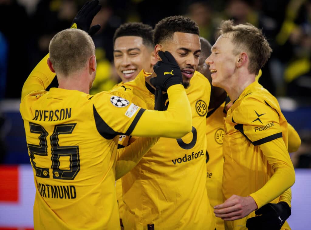 Julian Ryerson, Jobe Bellingham, Felix Nmecha und Maximilian Beier