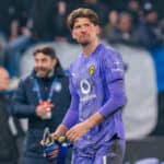 25.02.2026, Atalanta Bergamo vs. Borussia Dortmund, UEFA Champions League, Playoffs-R¸ckspiel Gregor Kobel Borussia Dortmund, 1 Regulations prohibit any use of photographs as image sequences and or quasi video *** 25 02 2026, Atalanta Bergamo vs Borussia Dortmund, UEFA Champions League, Playoffs second leg Gregor Kobel Borussia Dortmund, 1 Regulations prohibit any use of photographs as image sequences and or quasi video Copyright: xBahhoxKarax