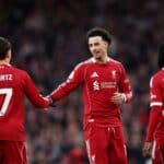 Curtis Jones, Florian Wirtz und Jeremie Frimpong