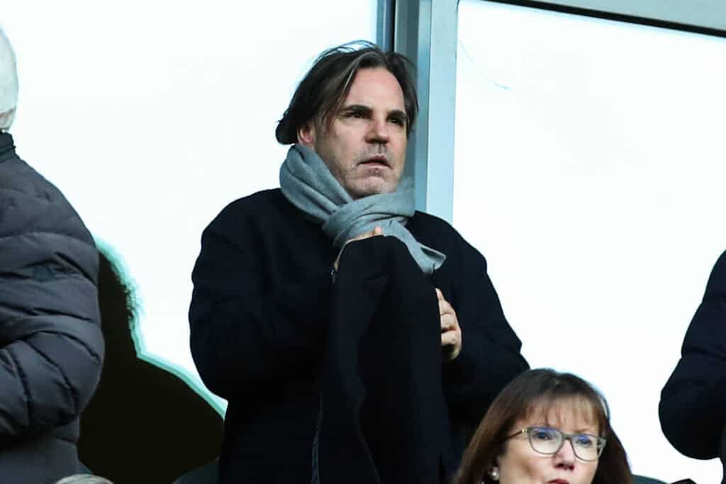 Spielerberater Volker Struth - 1. Fussball Bundesliga Saison 2023-2024 Punktspiel VfL Wolfsburg vs. 1. FC Kˆln in der Volkswagen Arena in Wolfsburg - Fussball,Deutschland,Mann,M‰nner,27.01.2024 *** Player consultant Volker Struth 1 Soccer Bundesliga season 2023 2024 Point match VfL Wolfsburg vs 1 FC Kˆln in the Volkswagen Arena in Wolfsburg Soccer,Germany,man,men,27 01 2024