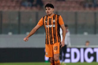 Luca Meirelles of Shakhtar looks on during the UEFA Conference League league phase match-day 5 match between Hamrun Spartans FC and FC Shakhtar Donetsk, at the National Stadium, in Ta Qali, Malta, on 11 December 2025. UEFA Conference League - Hamrun vs FC Shakhtar Donetsk