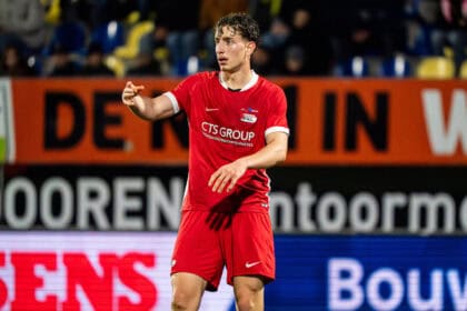2026-03-13 RKC Waalwijk v Jong AZ - Dutch Keuken Kampioen Divisie WAALWIJK, NETHERLANDS - MARCH 13: Bendeguz Kovacs of Jong AZ looks on during the Dutch Keuken Kampioen Divisie match between RKC Waalwijk and Jong AZ at Mandemakers Stadion on March 13, 2026 in Waalwijk, Netherlands. Waalwijk Mandemakers Stadion Netherlands Content not available for redistribution in The Netherlands directly or indirectly through any third parties. Copyright: xGabrielxCalvinoxAlonsox