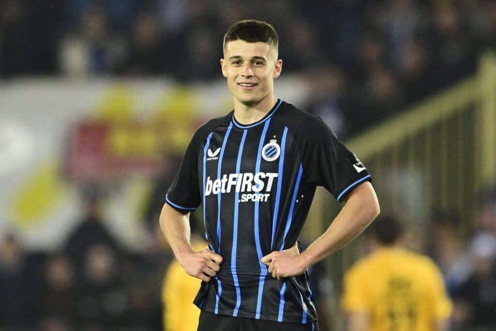 Club Brugge v KV Mechelen - Jupiler Pro League BRUGGE, BELGIUM - MARCH 22 :Tresoldi Nicolo forward of Club Brugge during the Jupiler Pro League match between Club Brugge and KV Mechelen on March 22, 2026 in Brugge, Belgium, 22/03/2026 Brugge Belgium PUBLICATIONxNOTxINxFRAxBEL Copyright: xJanxDexMeuleneirx