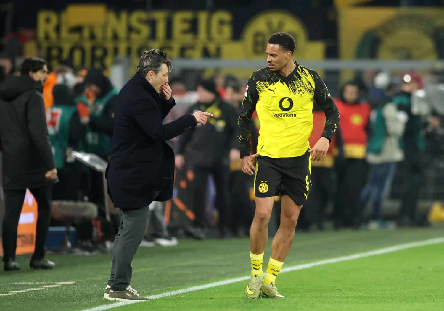 Niko Kovac und Felix Nmecha