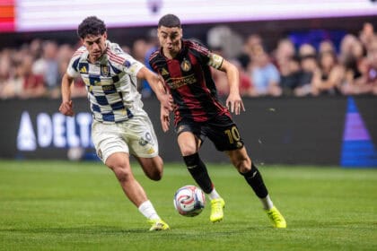March 7, 2026, Atlanta, Georgia, USA: MIGUEL ALMIRON, Midfielder, for Atlanta United FC battles for control of the ball against AIDEN HEZARKHANI, Forward, for Real Salt Lake. Atlanta United FC Vs Real Salt Lake 2026 PUBLICATIONxINxGERxSUIxAUTxONLY - ZUMAm352 20260307_zsp_m352_014 Copyright: xWillxMoyersx
